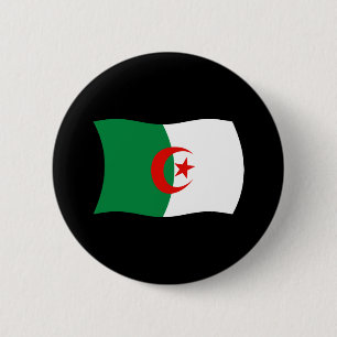 Badge Rond 5 Cm Bouton du drapeau de l'Algérie
