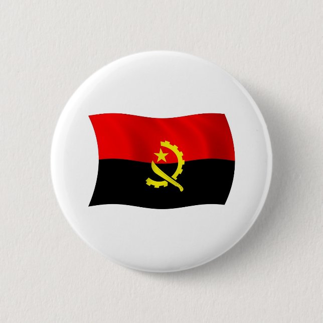Badge Rond 5 Cm Bouton du drapeau de l'Angola (Devant)
