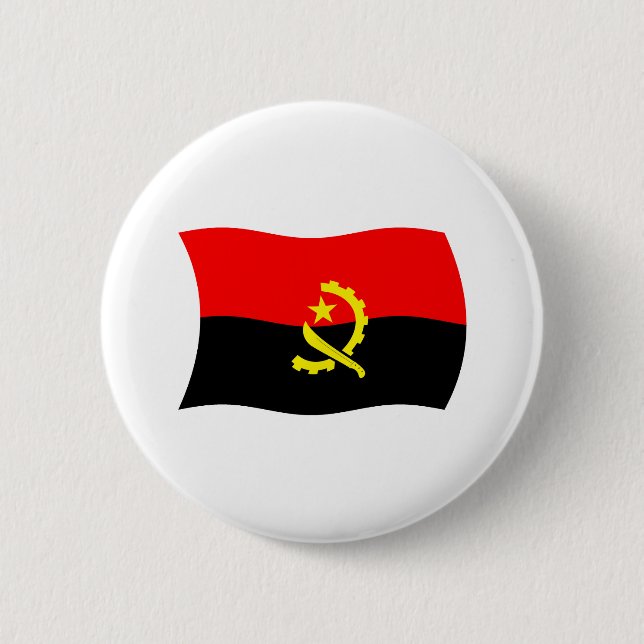 Badge Rond 5 Cm Bouton du drapeau de l'Angola (Devant)