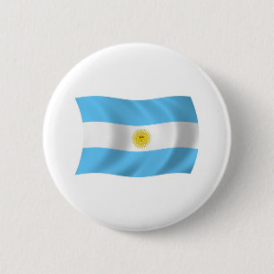 Badge Rond 5 Cm Bouton du drapeau de l'Argentine