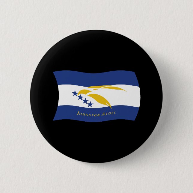Badge Rond 5 Cm Bouton du drapeau de l'atoll Johnston (Devant)