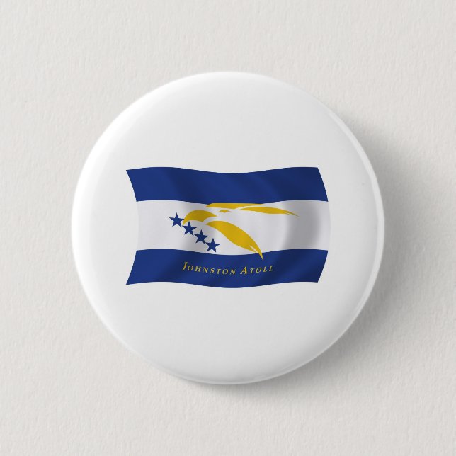 Badge Rond 5 Cm Bouton du drapeau de l'atoll Johnston (Devant)