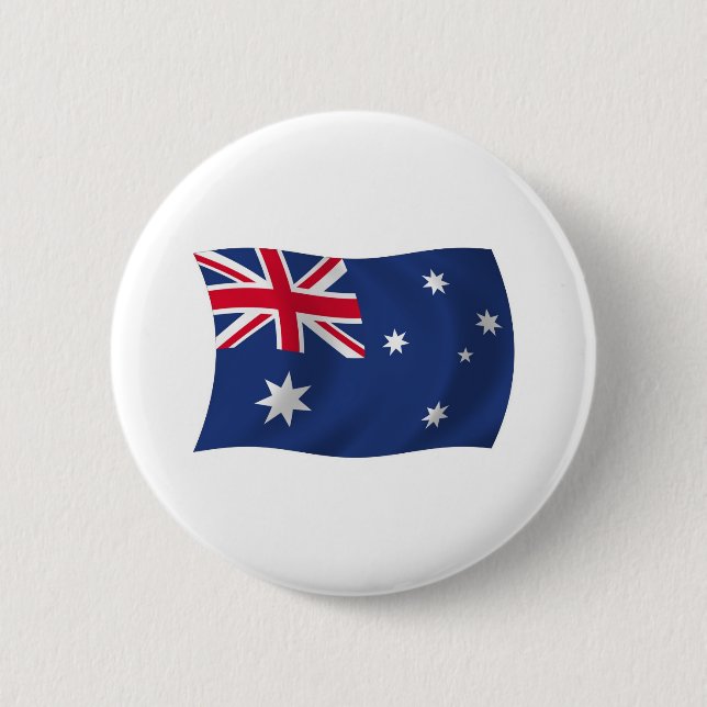 Badge Rond 5 Cm Bouton du drapeau de l'Australie (Devant)
