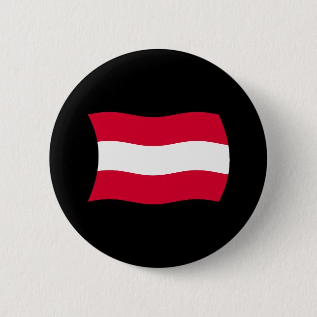 Badge Rond 5 Cm Bouton du drapeau de l'Autriche (Devant)
