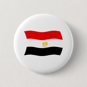 Badge Rond 5 Cm Bouton du drapeau de l'Égypte