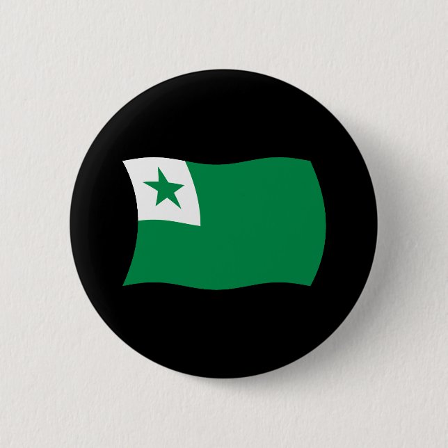 Badge Rond 5 Cm Bouton du drapeau de l'espéranto (Devant)