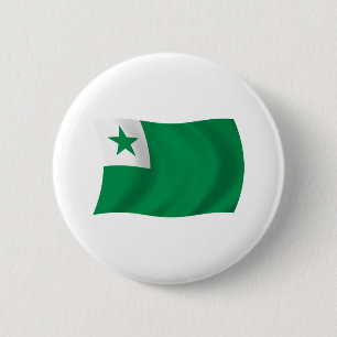 Badge Rond 5 Cm Bouton du drapeau de l'espéranto