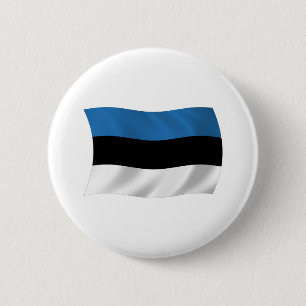 Badge Rond 5 Cm Bouton du drapeau de l'Estonie