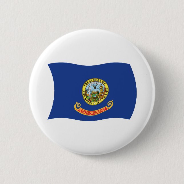 Badge Rond 5 Cm Bouton du drapeau de l'Idaho (Devant)