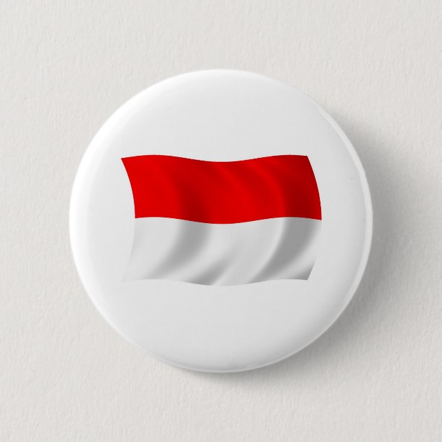 Badge Rond 5 Cm Bouton du drapeau de l'Indonésie (Devant)