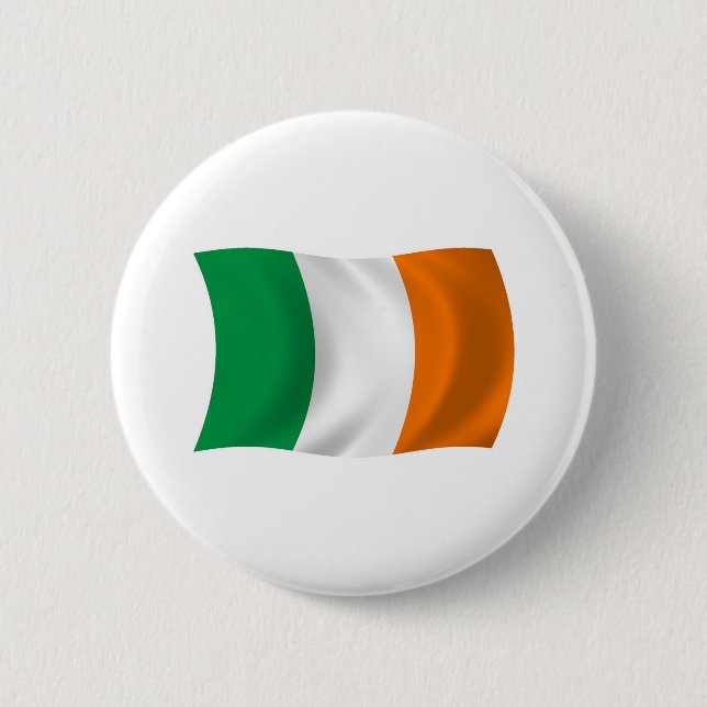 Badge Rond 5 Cm Bouton du drapeau de l'Irlande (Devant)
