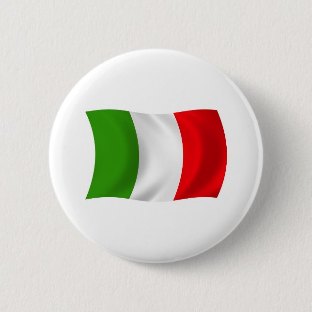 Badge Rond 5 Cm Bouton du drapeau de l'Italie (Devant)