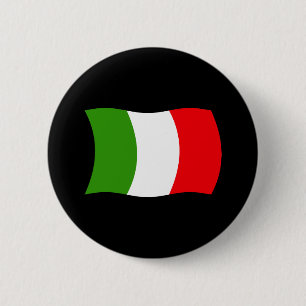 Badge Rond 5 Cm Bouton du drapeau de l'Italie