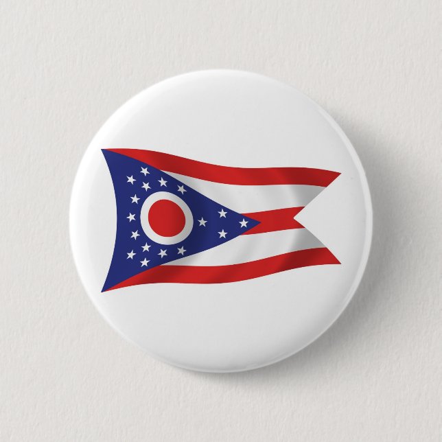 Badge Rond 5 Cm Bouton du drapeau de l'Ohio (Devant)