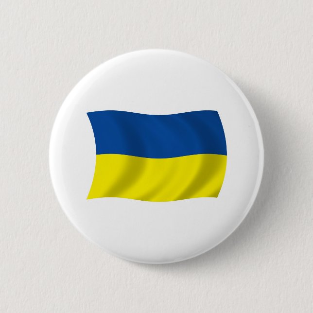 Badge Rond 5 Cm Bouton du drapeau de l'Ukraine (Devant)