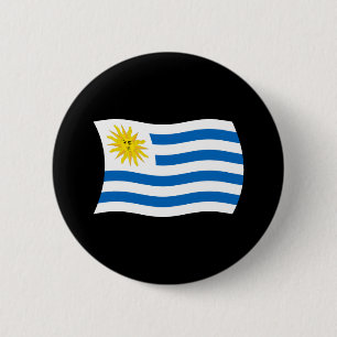 Badge Rond 5 Cm Bouton du drapeau de l'Uruguay