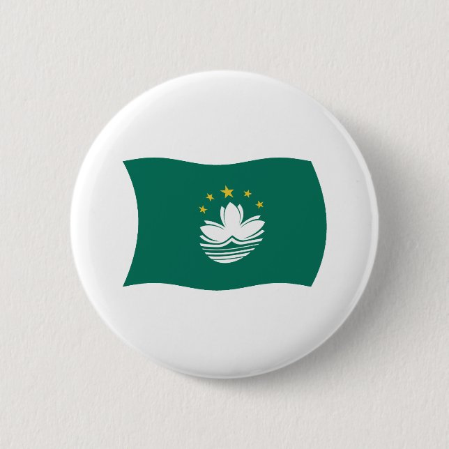 Badge Rond 5 Cm Bouton du drapeau de Macao (Devant)