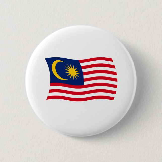 Badge Rond 5 Cm Bouton du drapeau de Malaisie (Devant)