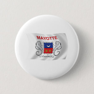 Badge Rond 5 Cm Bouton du drapeau de Mayotte