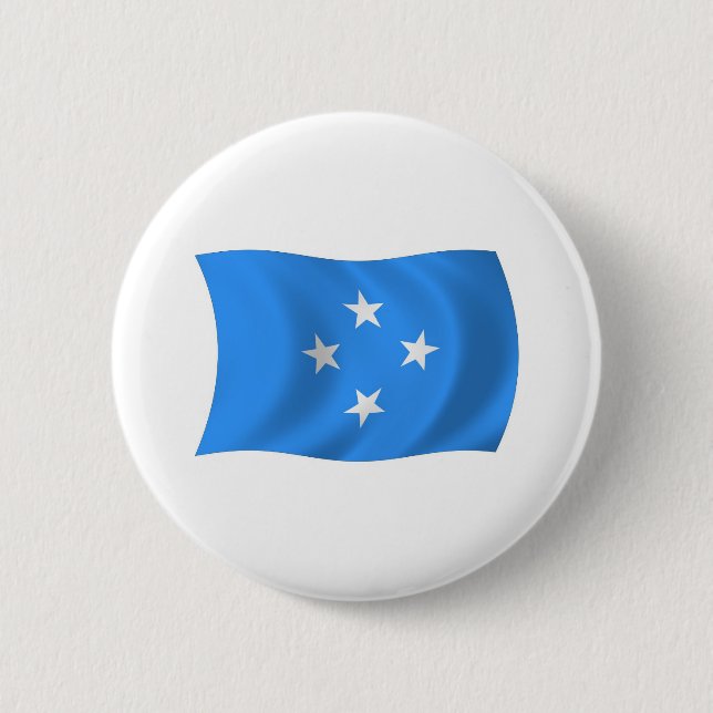 Badge Rond 5 Cm Bouton du drapeau de Micronésie (Devant)