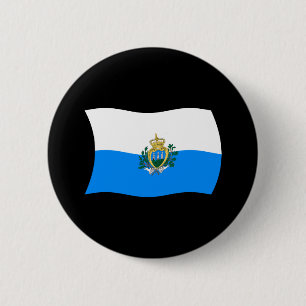 Badge Rond 5 Cm Bouton du drapeau de Saint-Marin