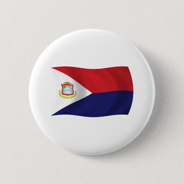 Badge Rond 5 Cm Bouton du drapeau de Saint-Martin (Devant)