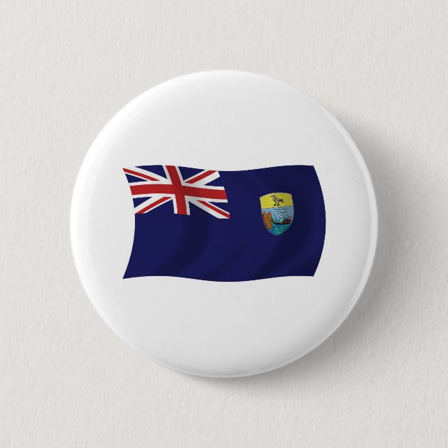 Badge Rond 5 Cm Bouton du drapeau de Sainte-Hélène (Devant)