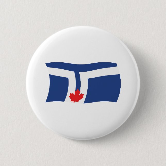 Badge Rond 5 Cm Bouton du drapeau de Toronto (Devant)
