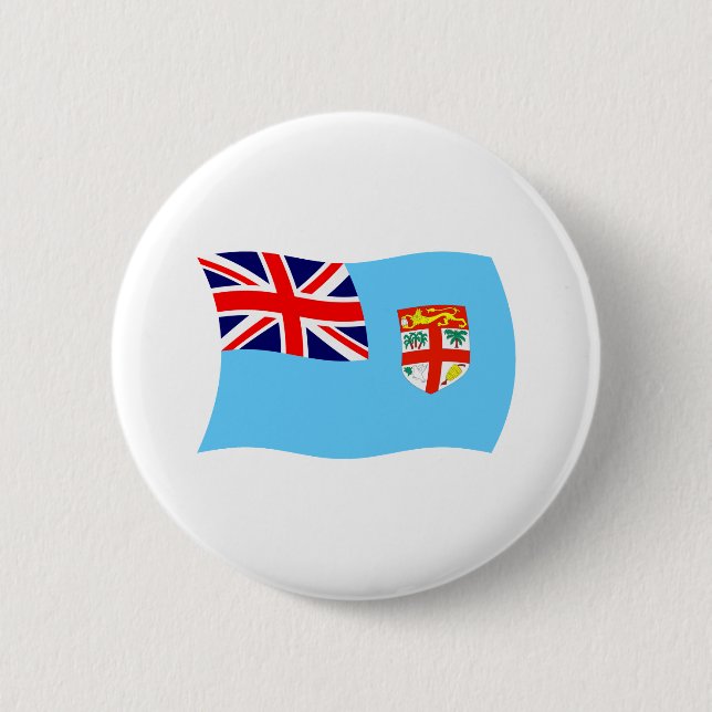 Badge Rond 5 Cm Bouton du drapeau des Fidji (Devant)