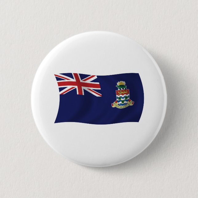 Badge Rond 5 Cm Bouton du drapeau des îles Caïmans (Devant)