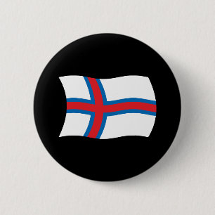 Badge Rond 5 Cm Bouton du drapeau des îles Féroé