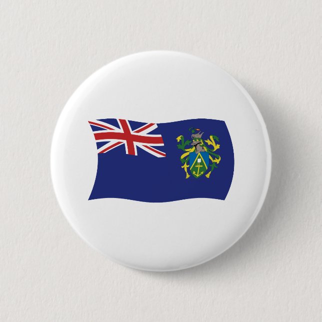 Badge Rond 5 Cm Bouton du drapeau des îles Pitcairn (Devant)