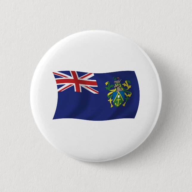 Badge Rond 5 Cm Bouton du drapeau des îles Pitcairn (Devant)