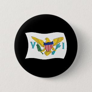 Badge Rond 5 Cm Bouton du drapeau des Îles Vierges américaines