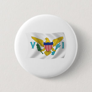 Badge Rond 5 Cm Bouton du drapeau des Îles Vierges américaines