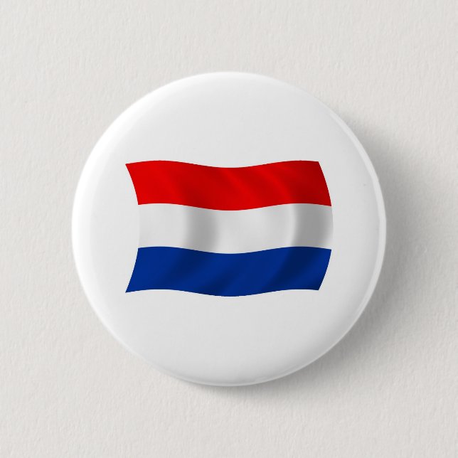 Badge Rond 5 Cm Bouton du drapeau des Pays-Bas (Devant)