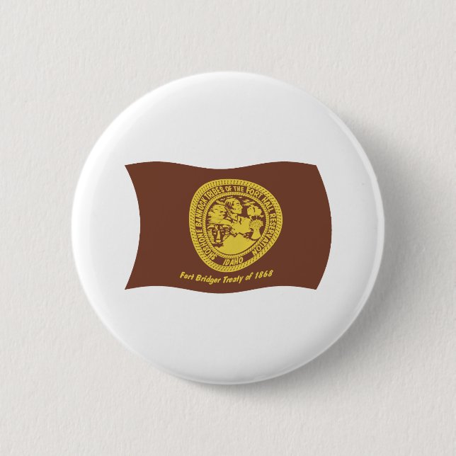 Badge Rond 5 Cm Bouton du drapeau des tribus Shoshone Bannock (Devant)