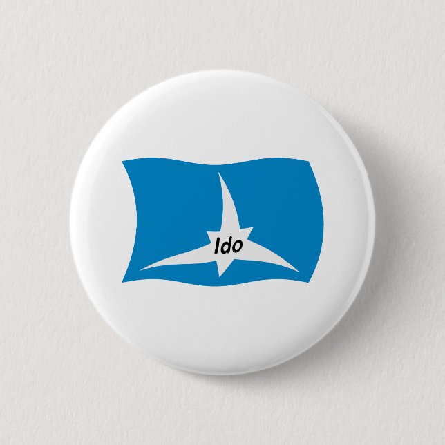 Badge Rond 5 Cm Bouton du drapeau d'Ido (Devant)