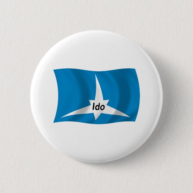 Badge Rond 5 Cm Bouton du drapeau d'Ido (Devant)