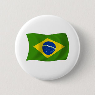 Badge Rond 5 Cm Bouton du drapeau du Brésil