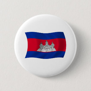 Badge Rond 5 Cm Bouton du drapeau du Cambodge