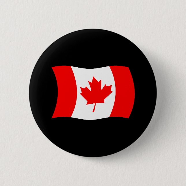 Badge Rond 5 Cm Bouton du drapeau du Canada (Devant)