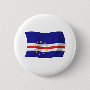 Badge Rond 5 Cm Bouton du drapeau du Cap-Vert