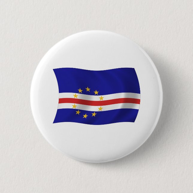 Badge Rond 5 Cm Bouton du drapeau du Cap-Vert (Devant)