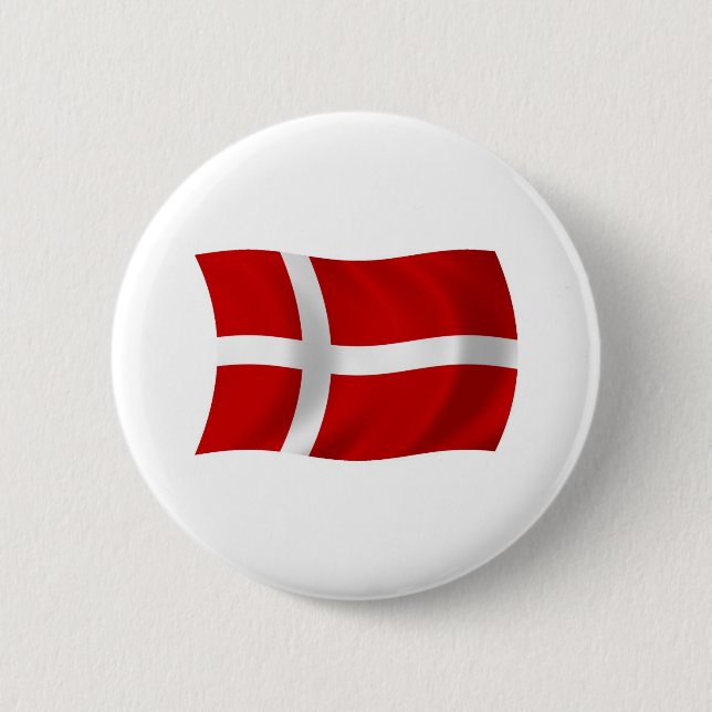 Badge Rond 5 Cm Bouton du drapeau du Danemark (Devant)
