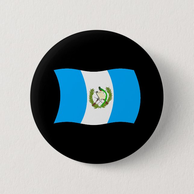 Badge Rond 5 Cm Bouton du drapeau du Guatemala (Devant)