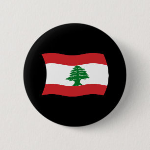 Badge Rond 5 Cm Bouton du drapeau du Liban