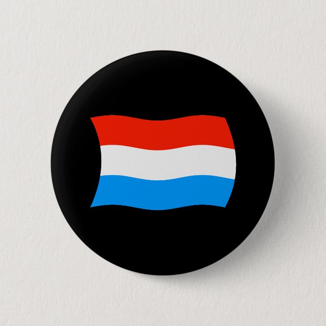 Badge Rond 5 Cm Bouton du drapeau du Luxembourg (Devant)