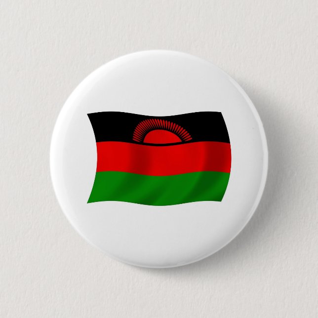 Badge Rond 5 Cm Bouton du drapeau du Malawi (Devant)