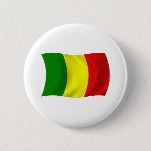 Badge Rond 5 Cm Bouton du drapeau du Mali